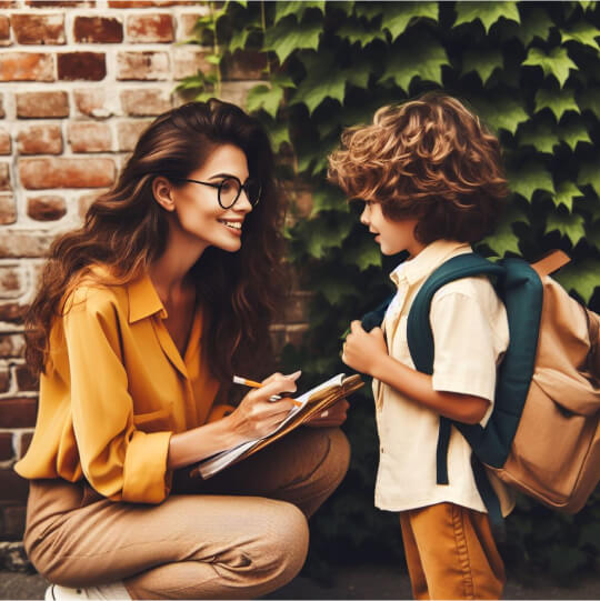 Психолог разговаривает с ребенком